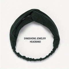 Solid Twist Knotted Boho Headband Stretchy Hair Bands For Girls Women