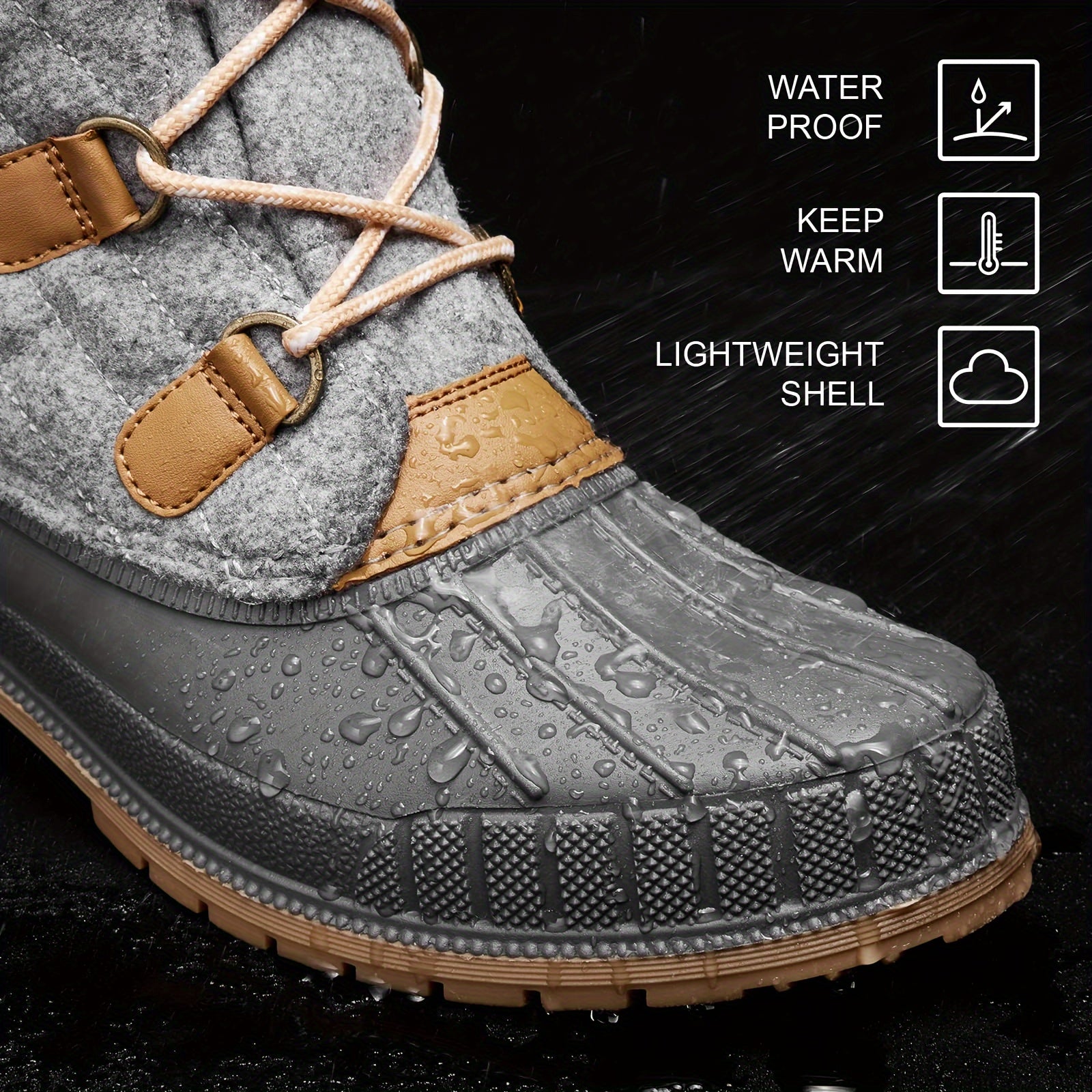 Women's Plush Lined Snow Boots Warm & Lightweight