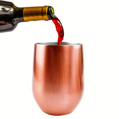 Outdoor Eggshell Cup Rose Golden Water Cup with Lid and Straw