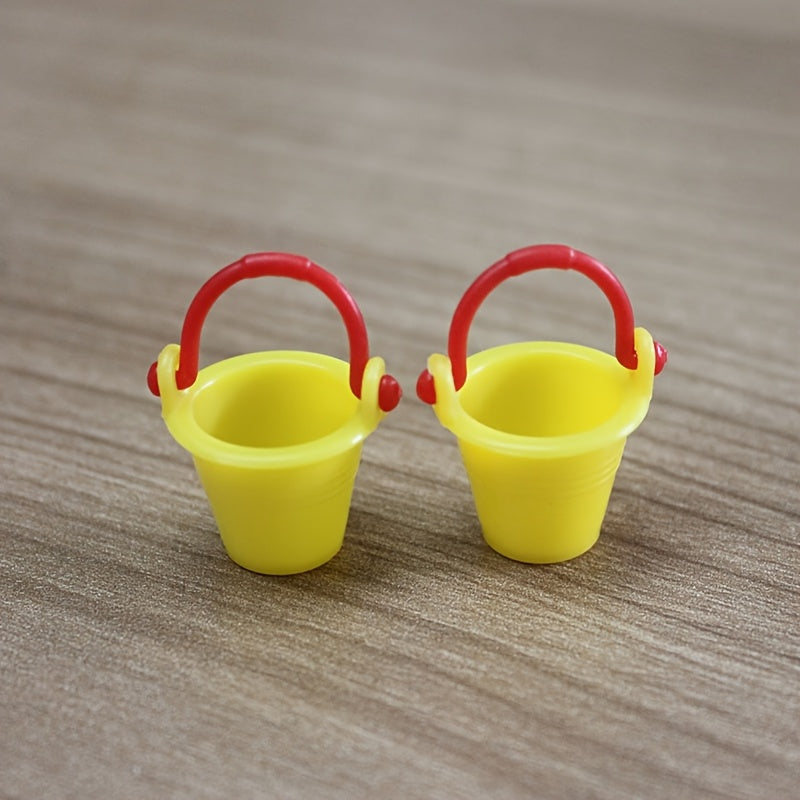 Mini Plastic Beach Decoration Simulation Water Bucket