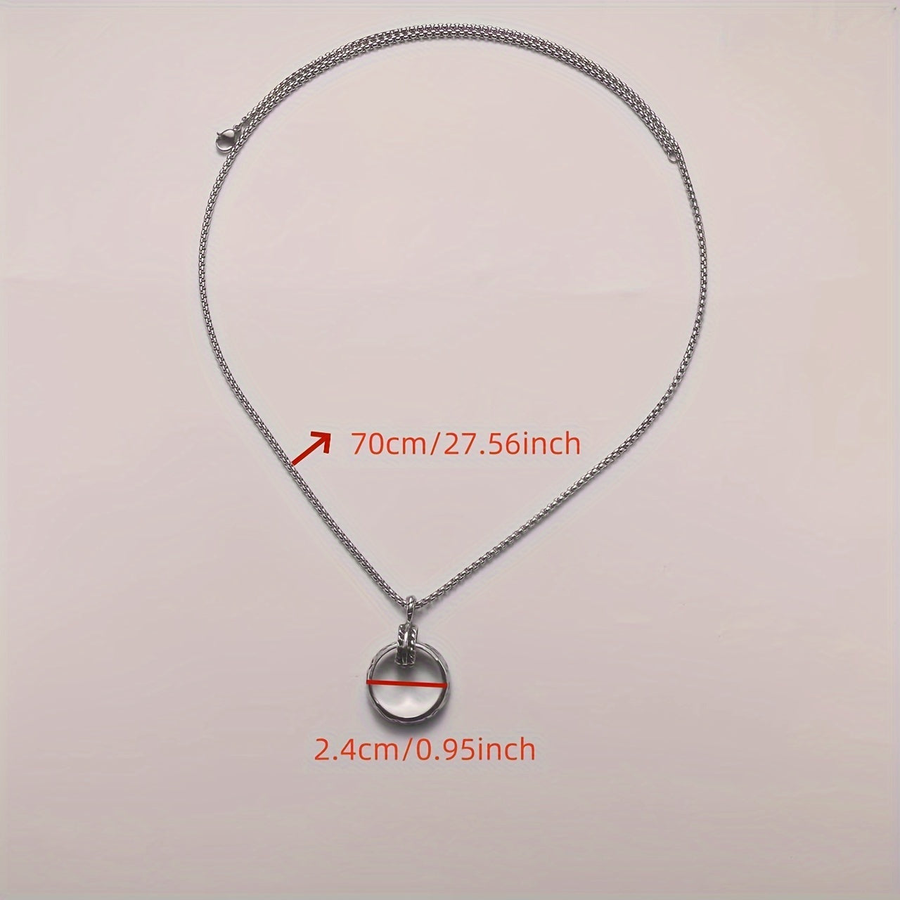 Men's Titanium Steel Ring Pendant Necklace Retro Accessory for Couples