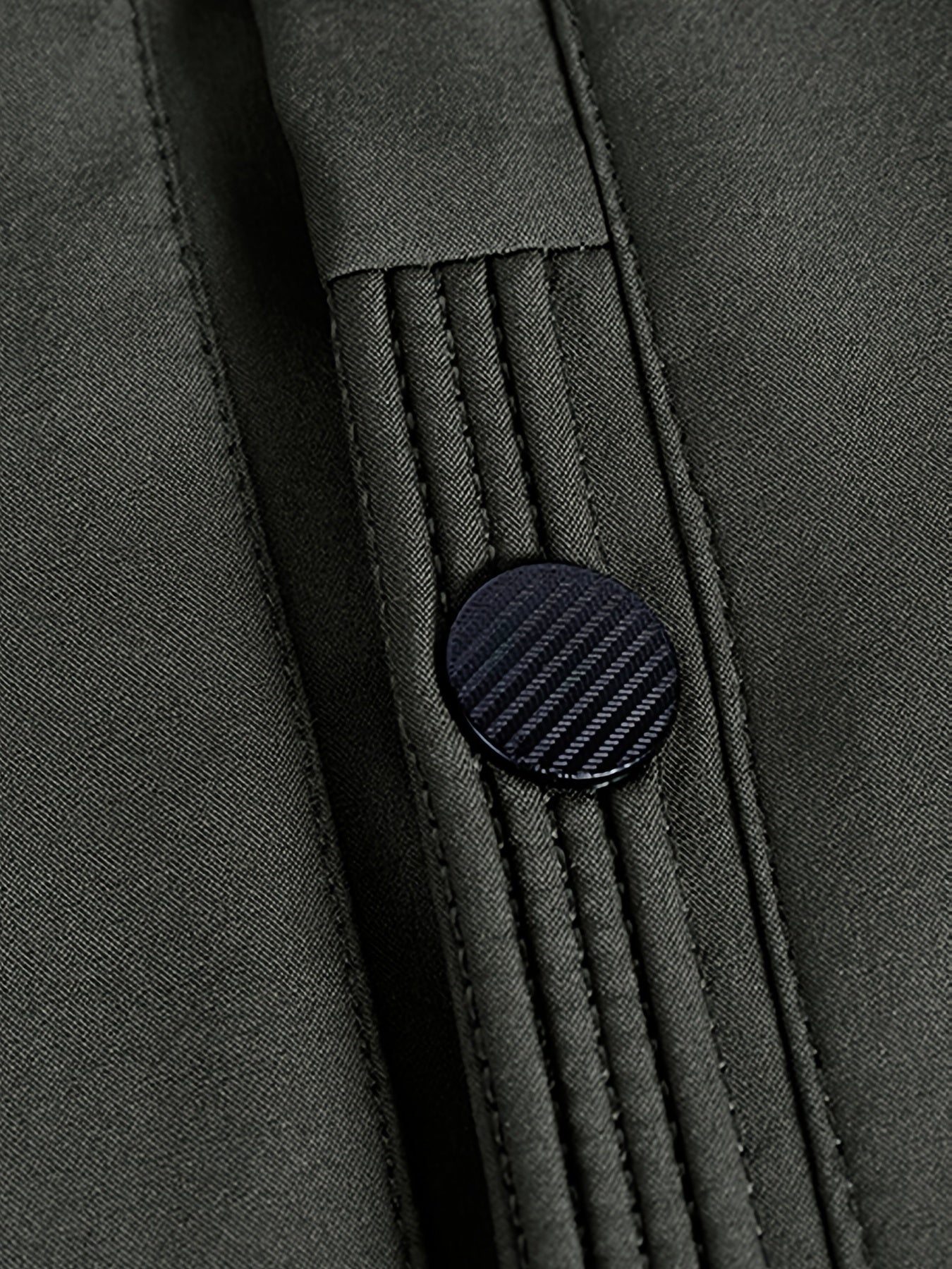 Men's Casual Army Green Button Up Jacket