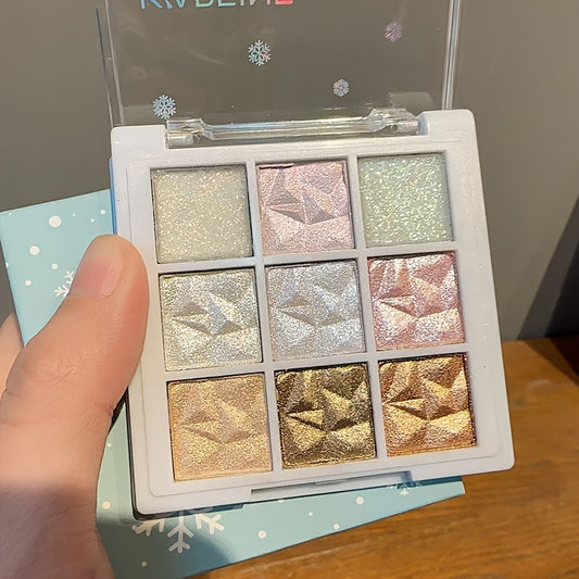 Kathine Sparkling Snowflake 9 Eyeshadow Palette Matte & Shimmery Finishes