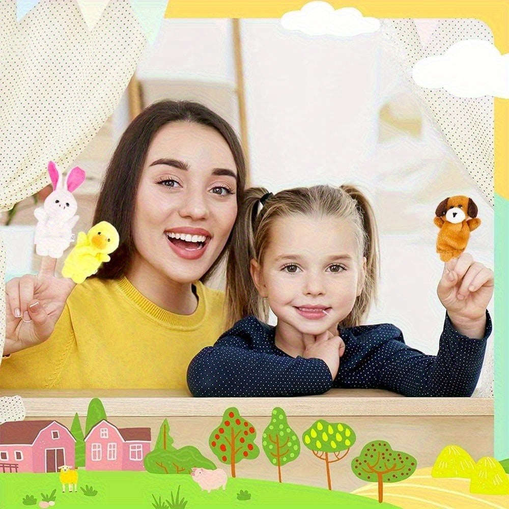 10pcs different animal finger dolls for toddlers storytelling play