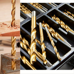 99pcs Titanium Coated Drill Bits Kit High Speed Steel Drill Bits Kit With Case