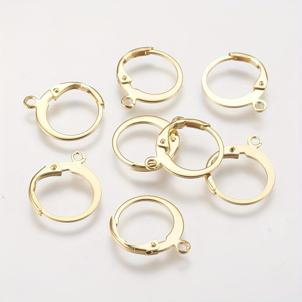 304 Stainless Steel Leverback Earrings 14.5x12x2mm
