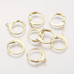 304 Stainless Steel Leverback Earrings 14.5x12x2mm