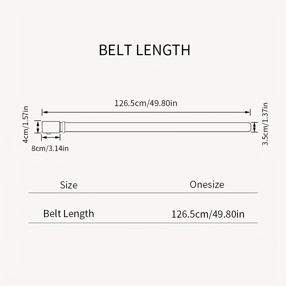 Nylon Canvas Webbing Belt with Metal Buckle for Men
