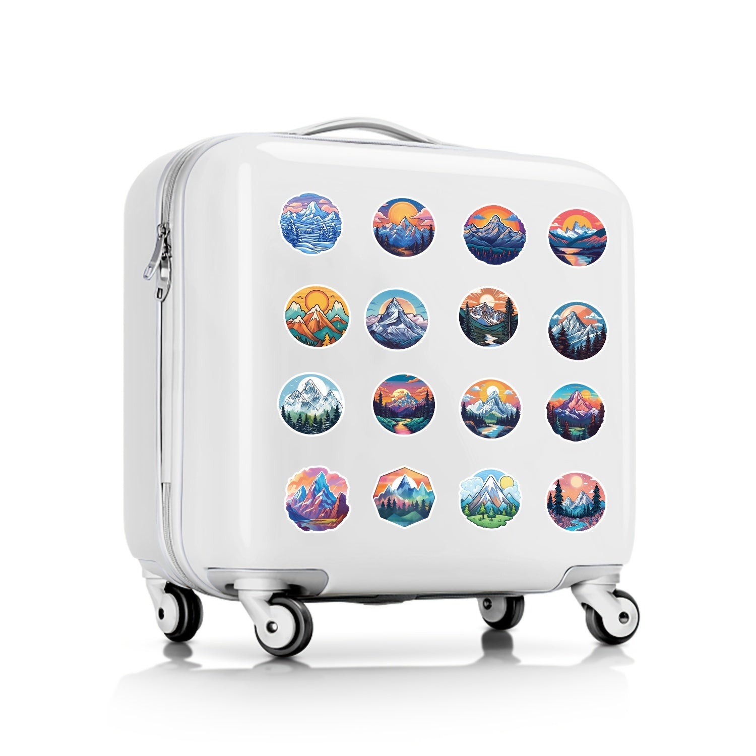 50pcs Dreamy Snow Mountain Vinyl Stickers Waterproof for Laptops Water Bottles