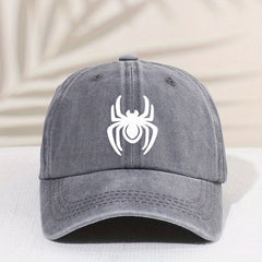 Children's Vintage Spider Baseball Cap Distressed Washed Sunshade Duck Tongue