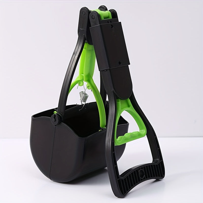 Foldable Dog Poop Scooper Long Handle Waste Picker for Outdoor Walking