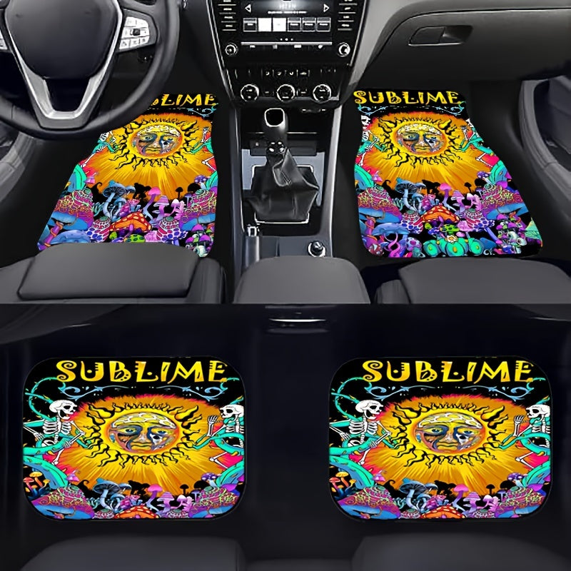 4pcs Car Floor Mats Non-slip Water absorbent Stain resistant Mats