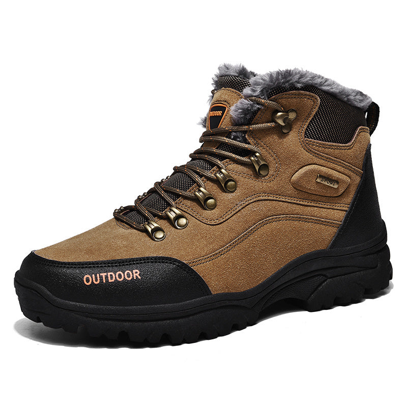 Men's Warm Lined Fleece Hiking Snow Boots