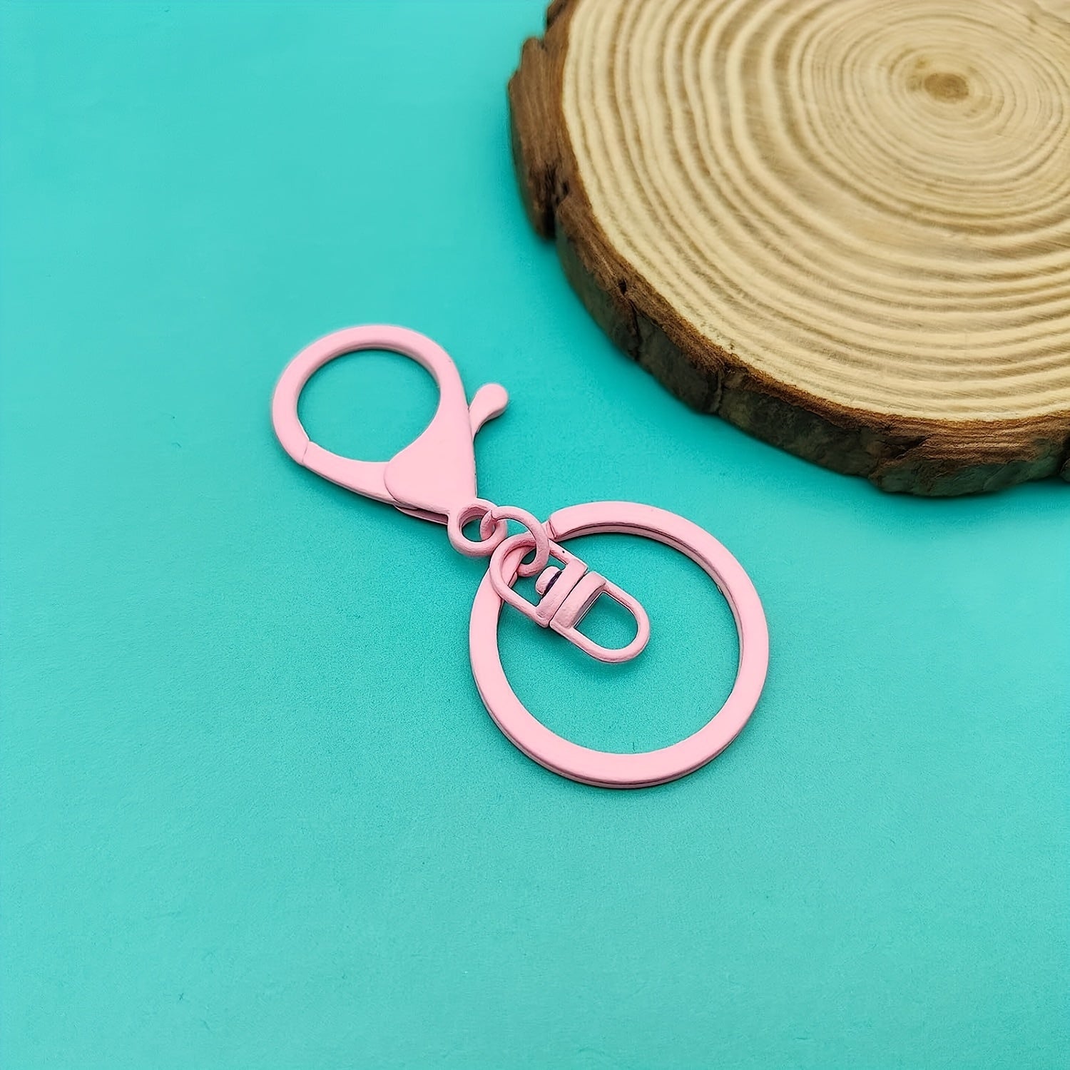 30Pcs Metal Lobster Clasp Keychain Rings DIY Jewelry Making