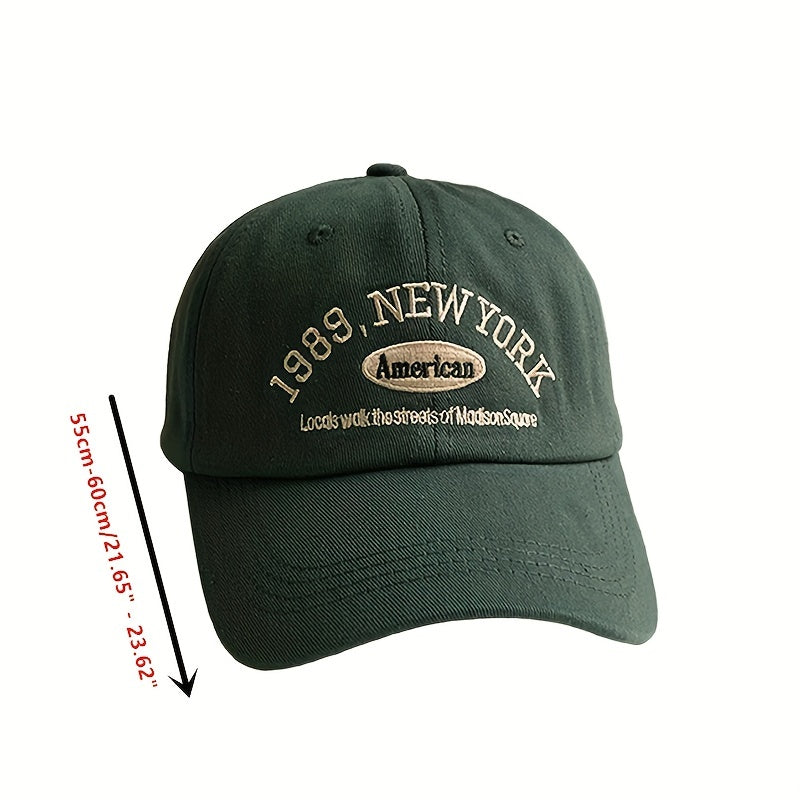 Retro Baseball Cap Women's Autumn Street Letter Embroidery Peaked Cap Summer Men