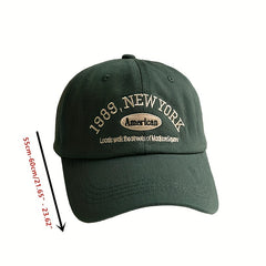 Retro Baseball Cap Women's Autumn Street Letter Embroidery Peaked Cap Summer Men