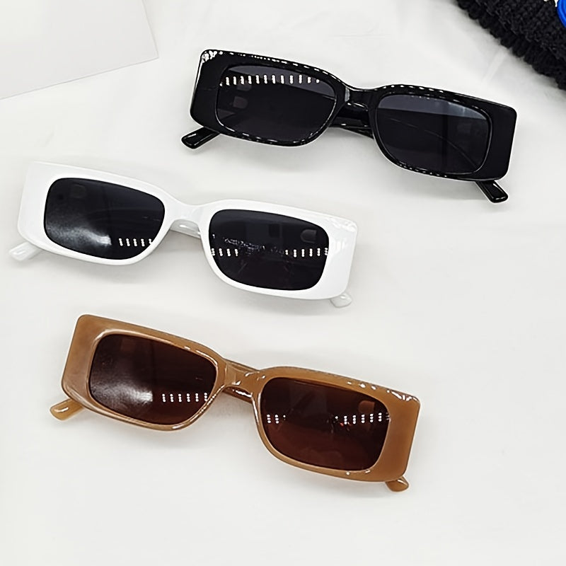 Vintage Rectangle Sunglasses for Women UV400 Protection