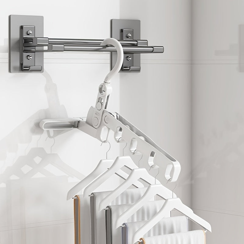 Foldable Travel Hanger Clothes Drying Rack with 5 Holes
