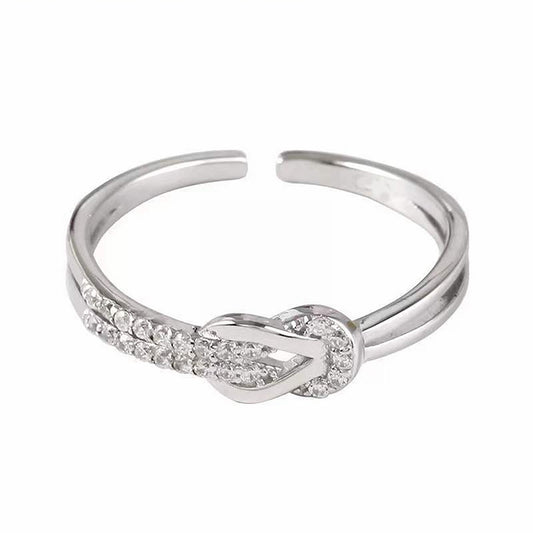 Girl's Bow Shaped Opening Ring Mother's Christmas Gift