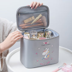 Cartoon Unicorn Square Cosmetic Bag Waterproof Makeup Case