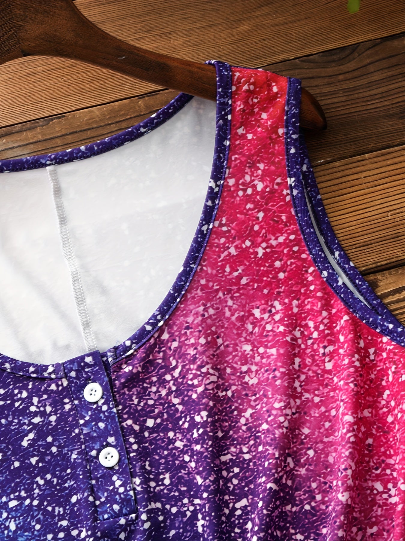  Ombre Starry Sky Print Tank Top