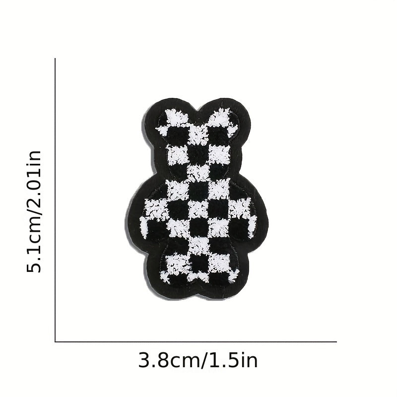 9pcs Bear Iron On Patches Embroidered Applique Repair Patch DIY Craft