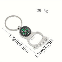 Toe Shaped Compass Keychain Bottle Opener Camping Picnic