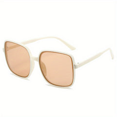 Large Square Sunglasses Rivet Decor Gradient Glasses UV400