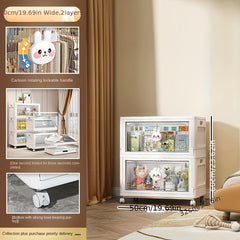 Cartoon Stacking Storage Cabinet Plastic Snack Wardrobe Toy Box