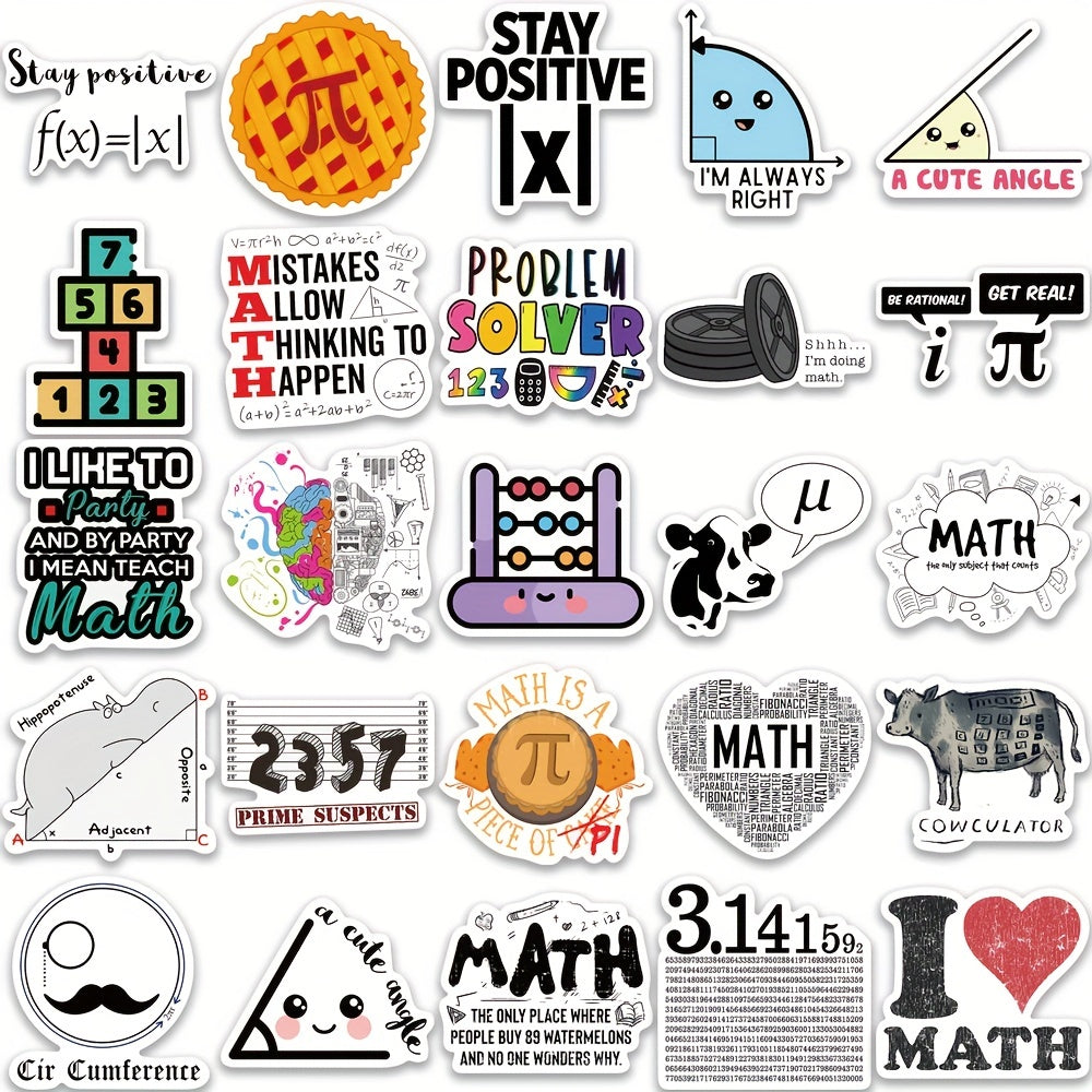50 Math Formula Graffiti Stickers for Skateboard Laptop Phone DIY