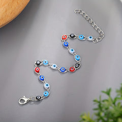 Multicolor Devil's Eye Beads Resin Bracelet