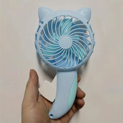 Portable Cartoon Handheld Fan, 3 Colors