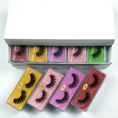 Fluffy False Eyelashes Wispy Voluminous 3D Faux Mink Lashes 10-100 Pairs