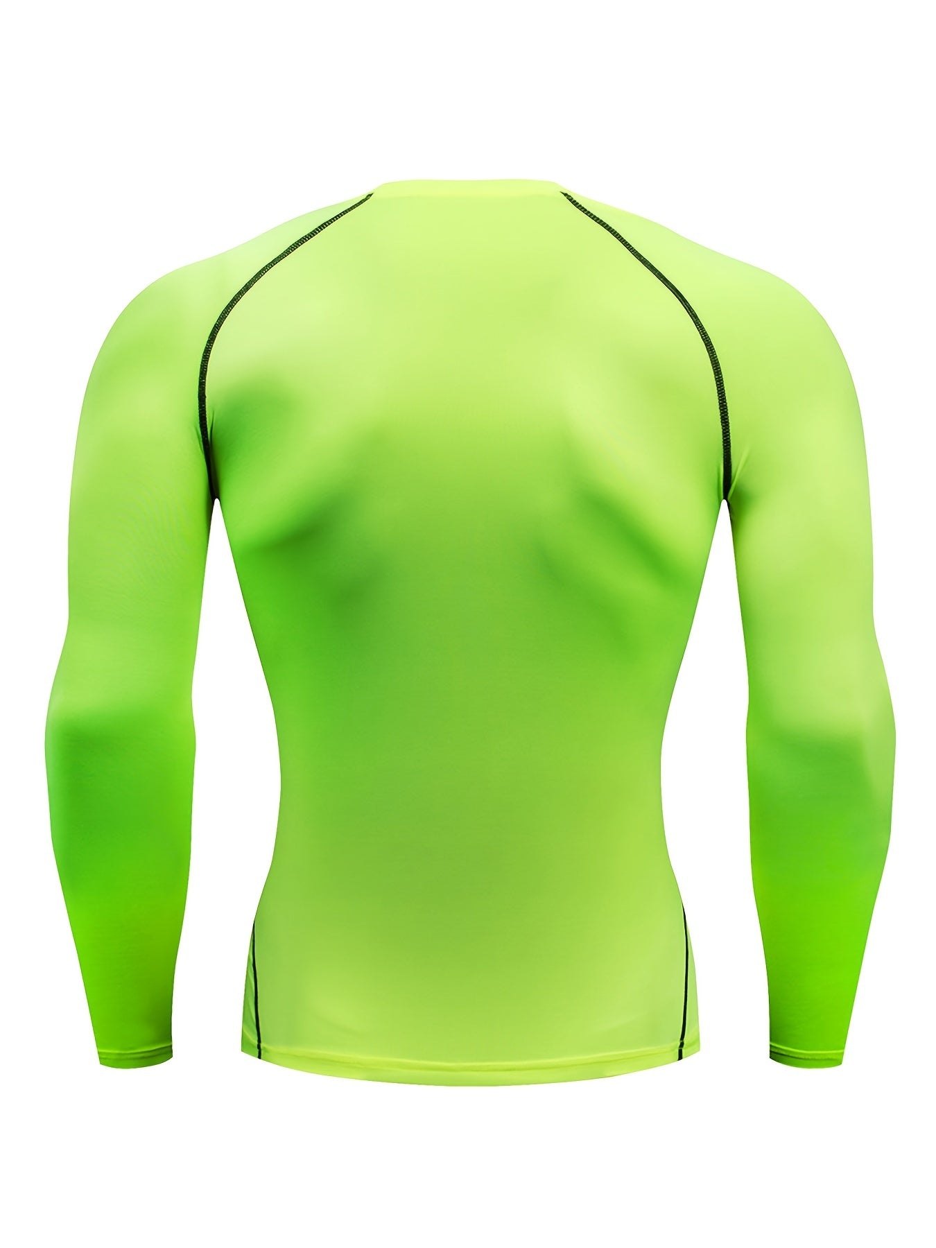 Men's Compression Shirt Fluorescent Green Base Layer