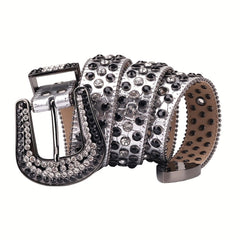 Sparkle Studded Rhinestone Western Cowboy Belt