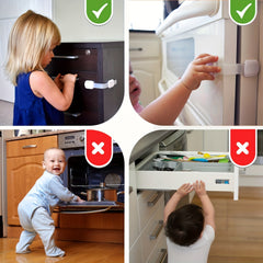 6pcs Child Safety Cabinet Locks - Baby Proofing Cabinet Strap Locks