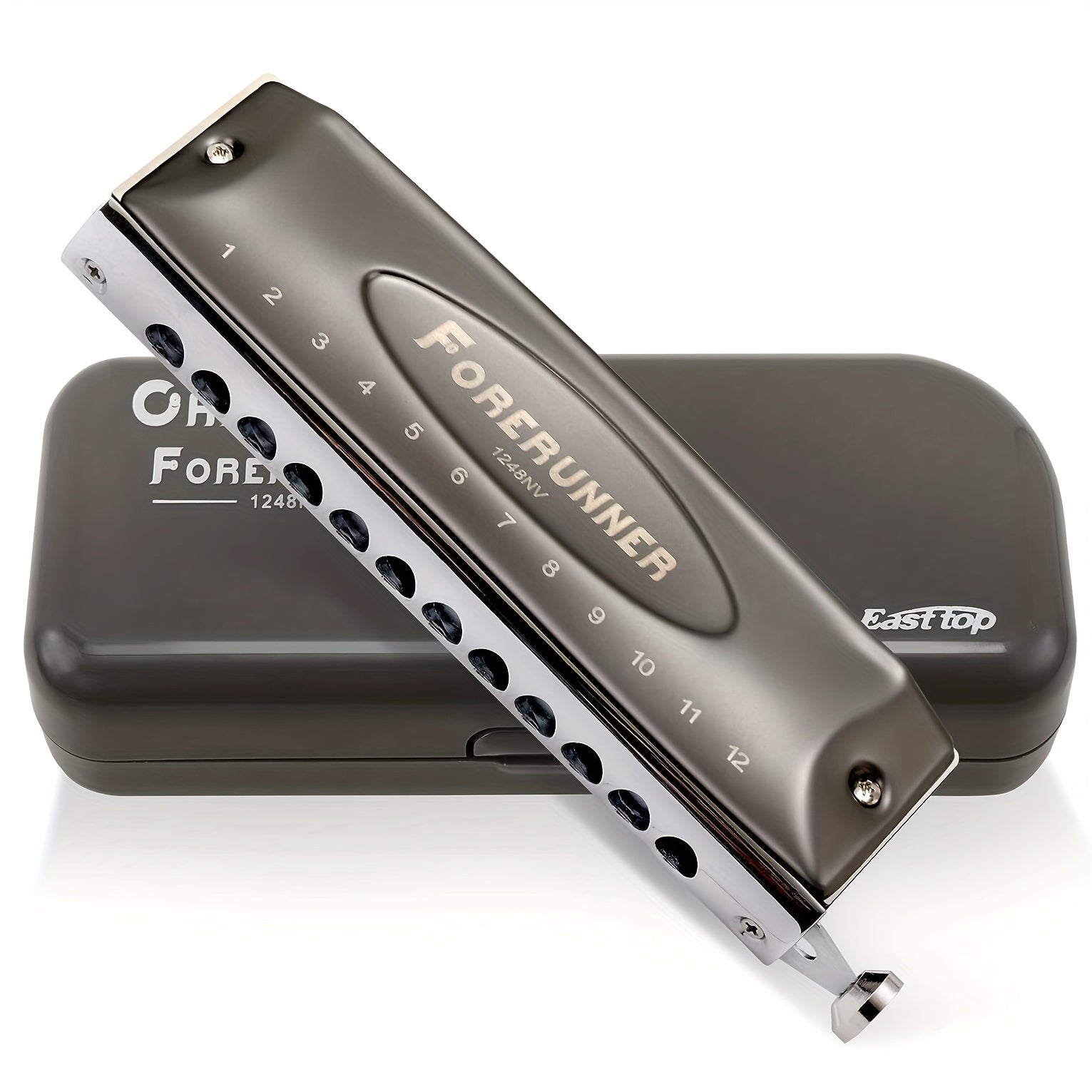 12 Hole Chromatic Harmonica Easy To Play And Carry