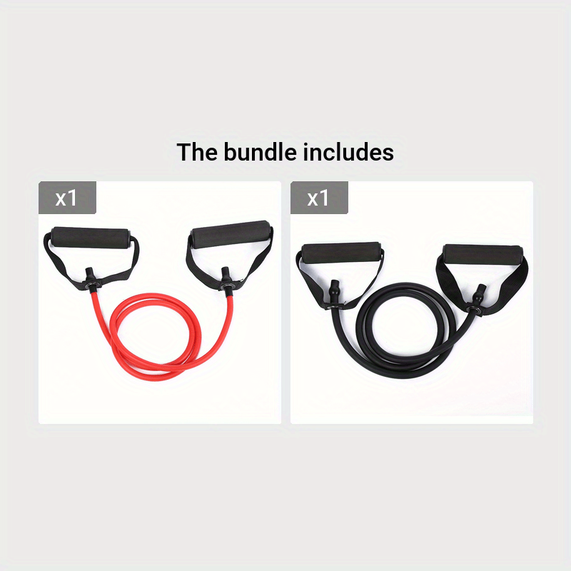 Yoga Resistance Band Non Slip Foam Handle Gym Sports Fitness Workouts