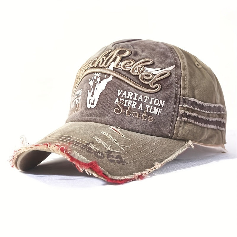 Adjustable Summer Casual Mens Peaked Cap Embroidered Letters Outdoor Sport