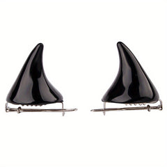 Resin Devil Horn Shaped Hair Clip for Halloween Party