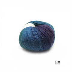4pcs Dyed Rainbow Yarn 100 Pure Wool For Crochet Knitting 4x50g