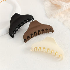 3pcs Frosted Hair Claw Nonslip Ponytail Holder Hair Clip