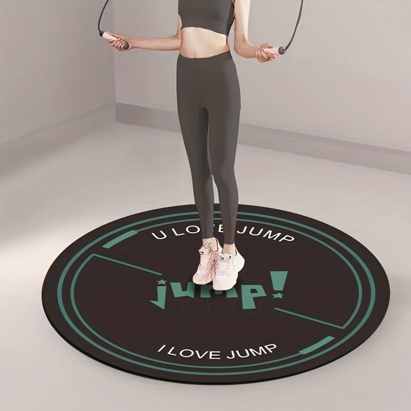 Round Mute Fitness Mat for Pilates Yoga Skipping Rope