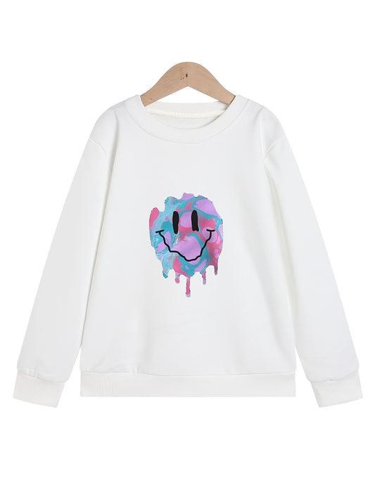 Girls' Melting Face Graphic Sweatshirt