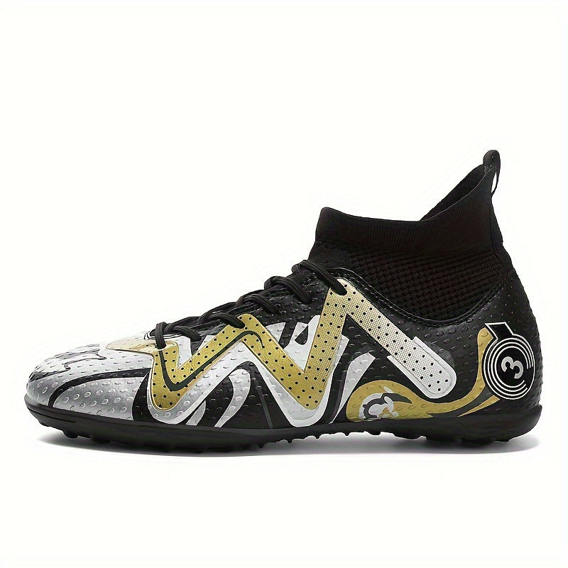 Boy's High Top Turf Football Boots TF Soccer Cleats