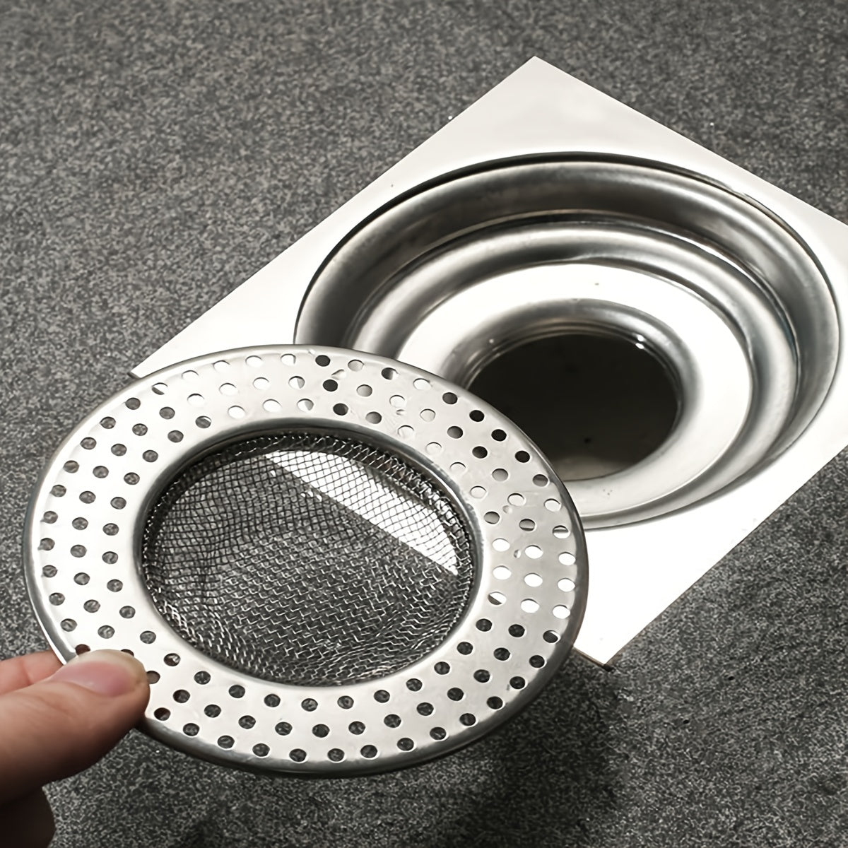 Stainless Steel Floor Drain Hair Catcher Anti Clogging Shower Sink Strainer