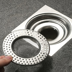Stainless Steel Floor Drain Hair Catcher Anti Clogging Shower Sink Strainer