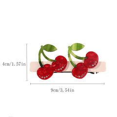 Sweet Cherry Barrette Hair Clip For Girls Women Spring Side Bang Hair Clip