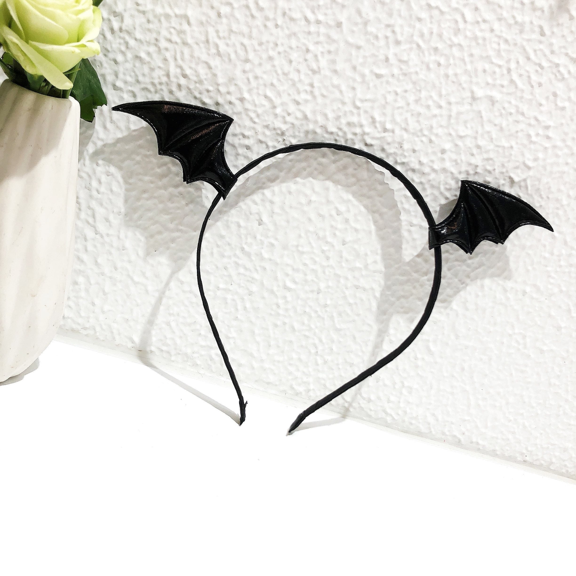 Halloween Bat Headband Funny Bat Wings Hair Hoop for Cosplay Party
