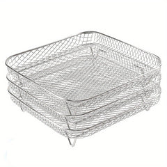 3 Tier Air Fryer Rack 304 Stainless Steel Stackable Dehydrator Racks
